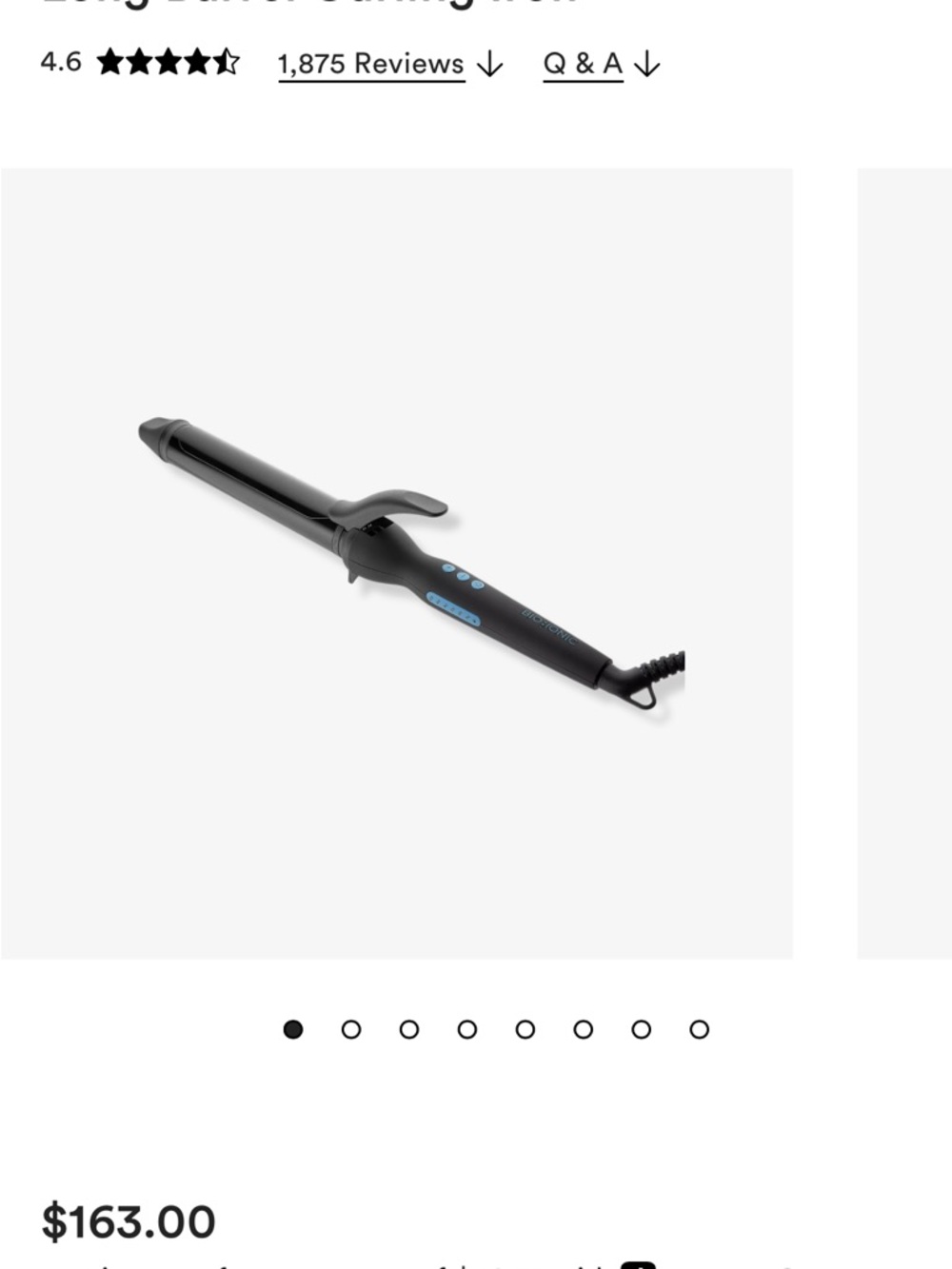BIOIONIC long barrel curling iron PARTS ONLY WORKS PERFECT SEE DESCRIPTION